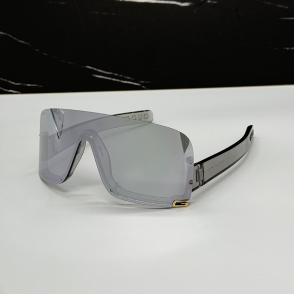 NEW GG1637S 002 GUCCI SHIELD WOMEN SUNGLASSES GREY GUCCI - Picture 4 of 12